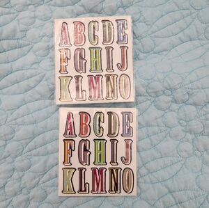 Estee lauder alphabet stickers